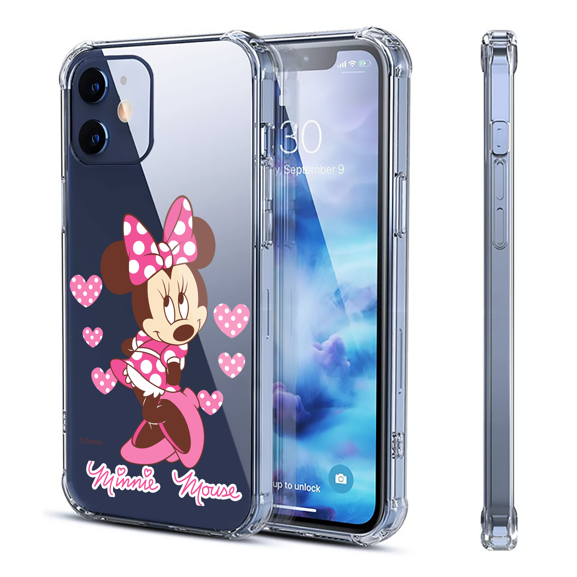 （画像用） ミッキーマウス Mickey Mouse 【iPhone 12シリーズ対応】透明スマホケース（クリアソフトケース）